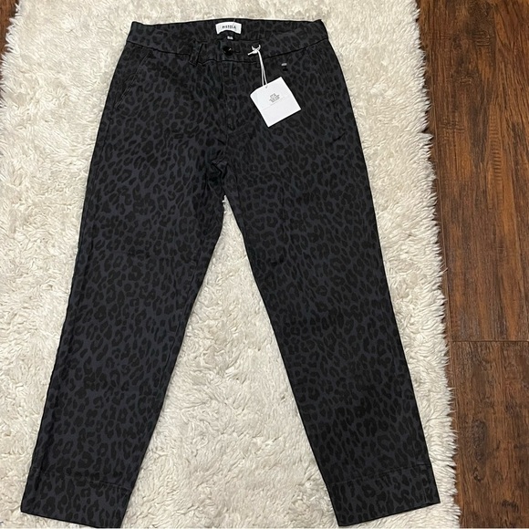 Pistola Blue Gray Leopard Print Womens Size 28 Chino Trouser Pants NWT - Picture 1 of 10